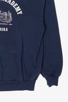 Vintage Navy Blue Notre Dame Academy Omaha Nebraska Distressed Sweatshirt (1990s)