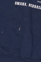 Vintage Navy Blue Notre Dame Academy Omaha Nebraska Distressed Sweatshirt (1990s)