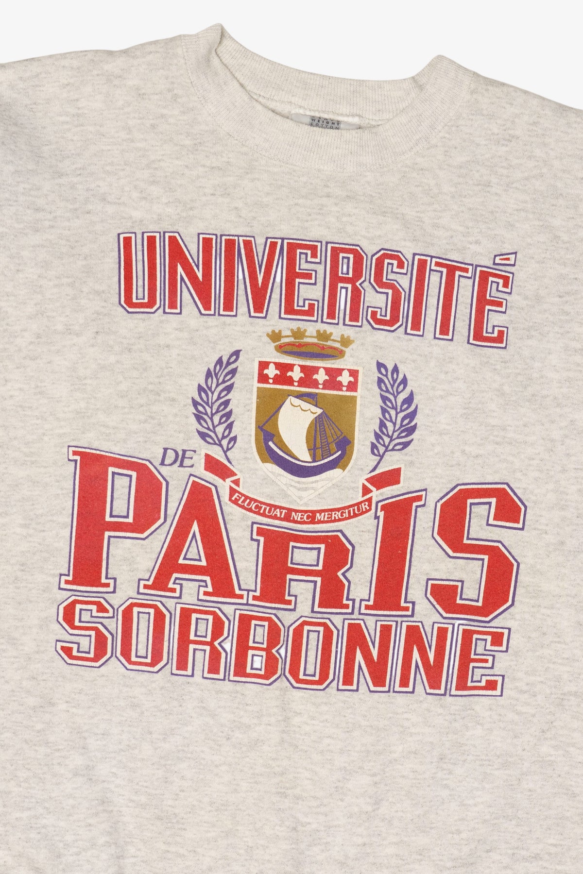 Vintage Light Gray Universite De Paris Sorbonne Sweatshirt (1990s)