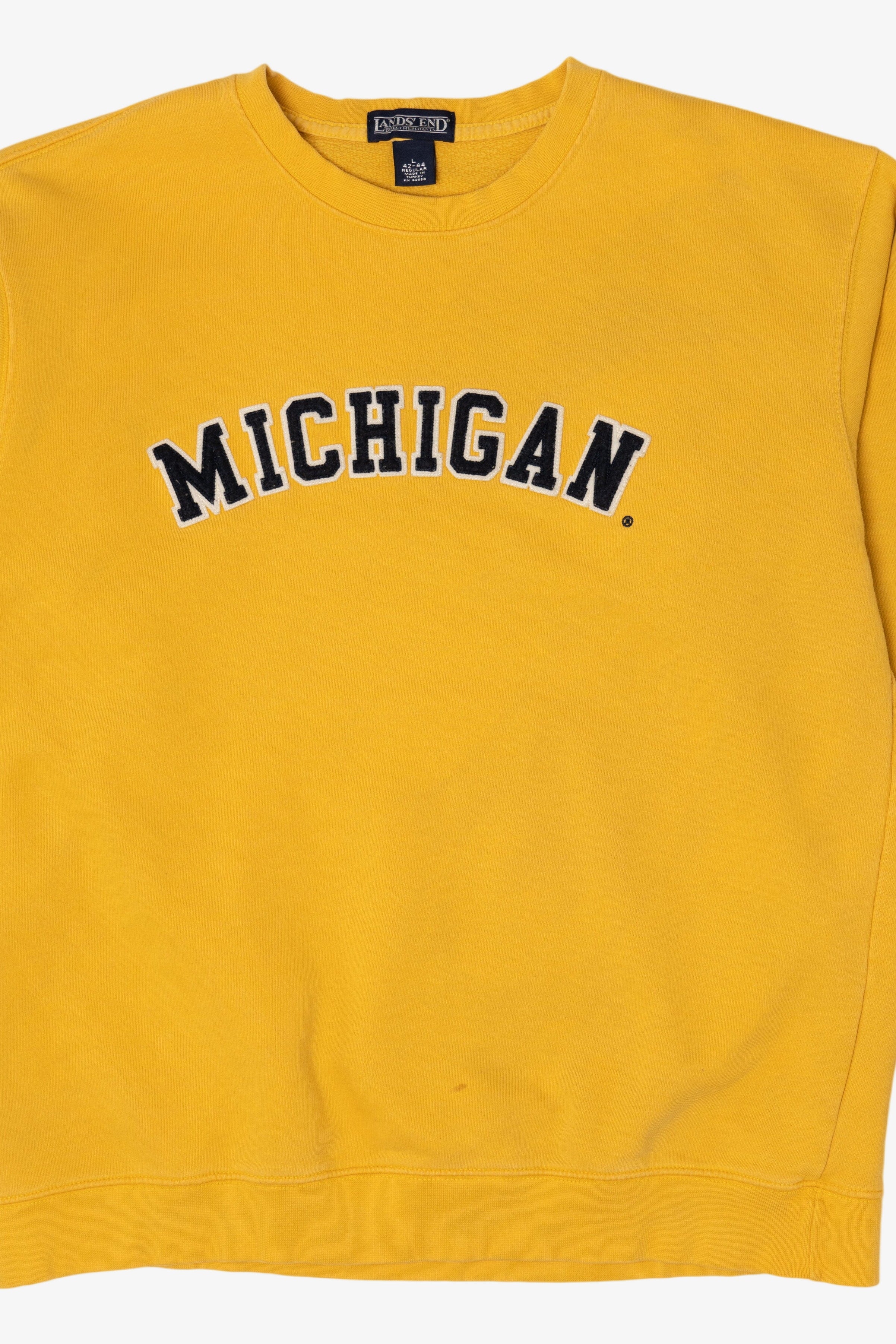 Yellow Lands' End "Michigan" Sweatshirt (2020s)