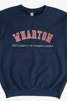 "Wharton University Of Pennsylvania" Embroidered College Sweatshirt (2010s)