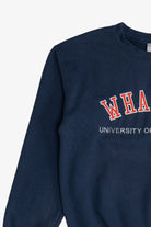 "Wharton University Of Pennsylvania" Embroidered College Sweatshirt (2010s)