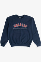 "Wharton University Of Pennsylvania" Embroidered College Sweatshirt (2010s)