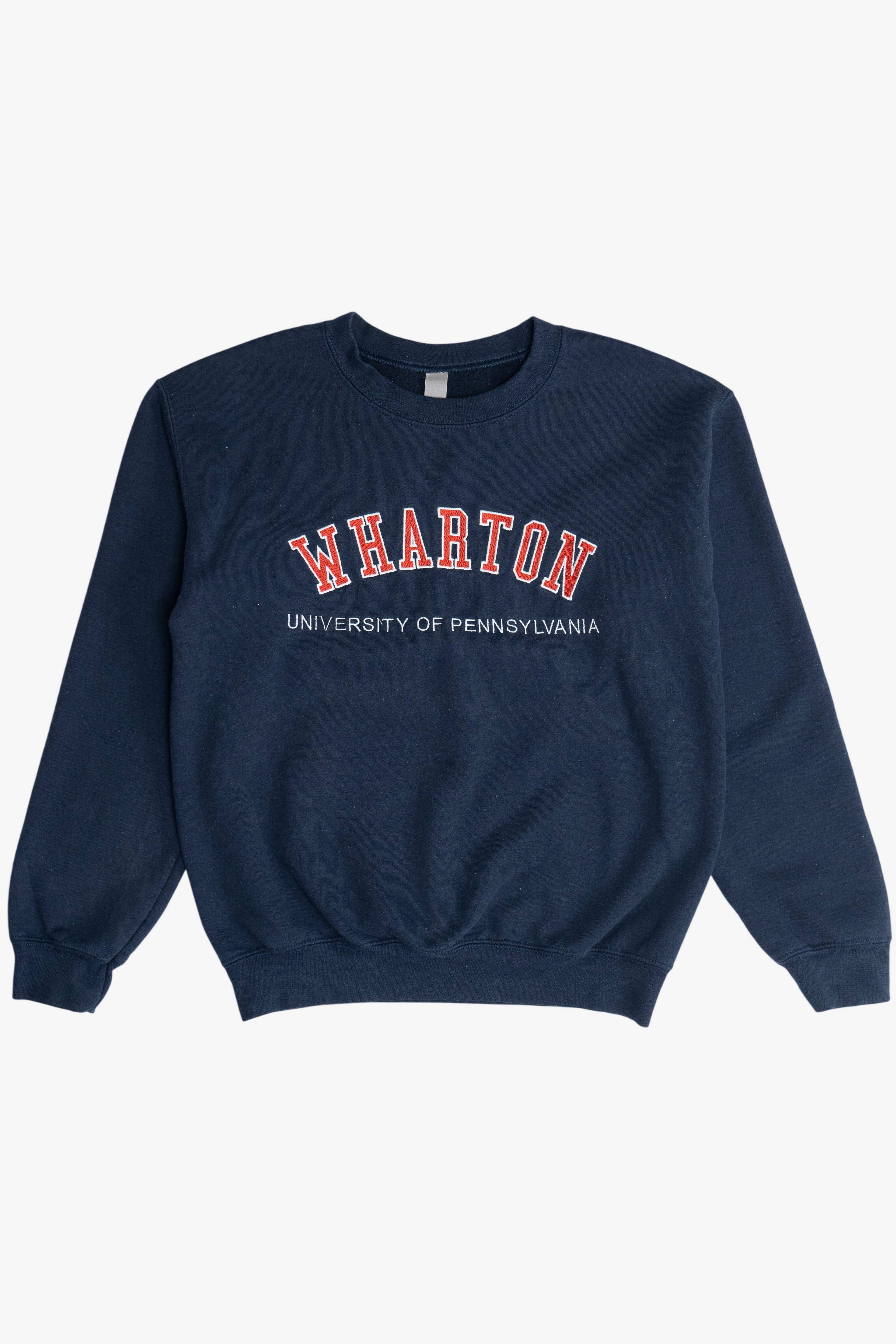 "Wharton University Of Pennsylvania" Embroidered College Sweatshirt (2010s)