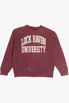 Vintage Thrashed "Lock Haven University" Pennsylvania College Sweatshirt (1990s)