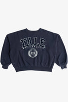 "Yale University" Oversized Cropped Sweatshirt (2020s)