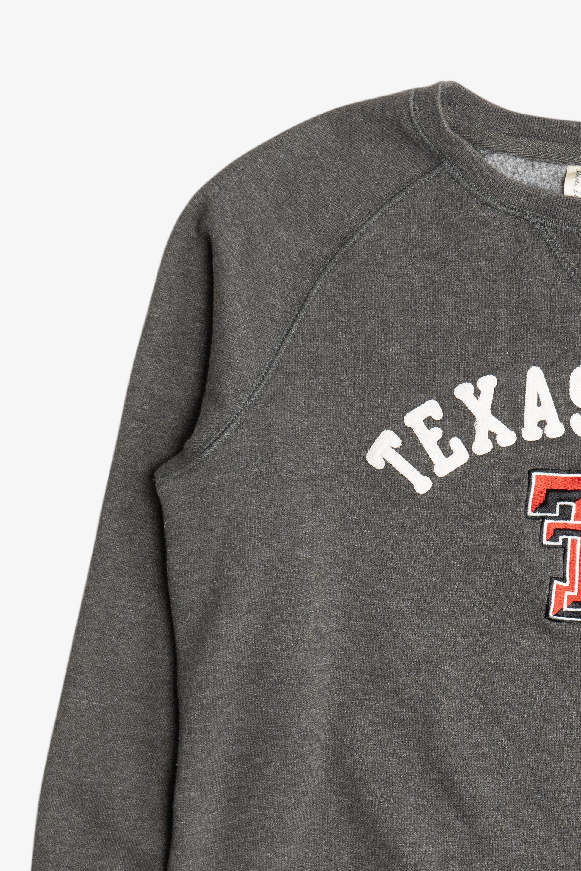 "Texas Tech" Embroidered Logo College Sweatshirt (2020s)