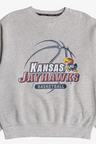 Vintage "Kansas Jayhawks Basketball" University Of Kansas College Sweatshirt (2000s)