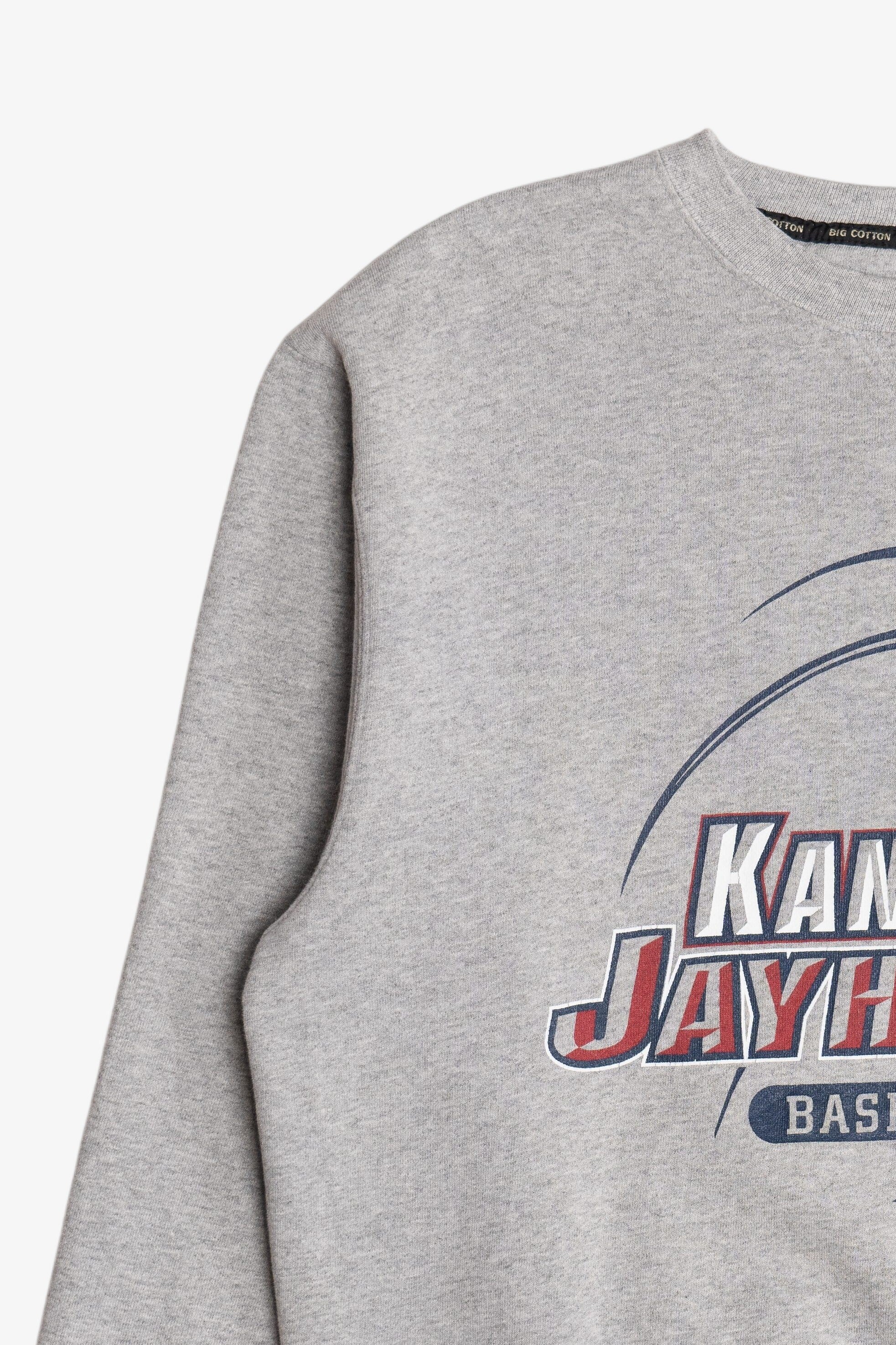Vintage "Kansas Jayhawks Basketball" University Of Kansas College Sweatshirt (2000s)