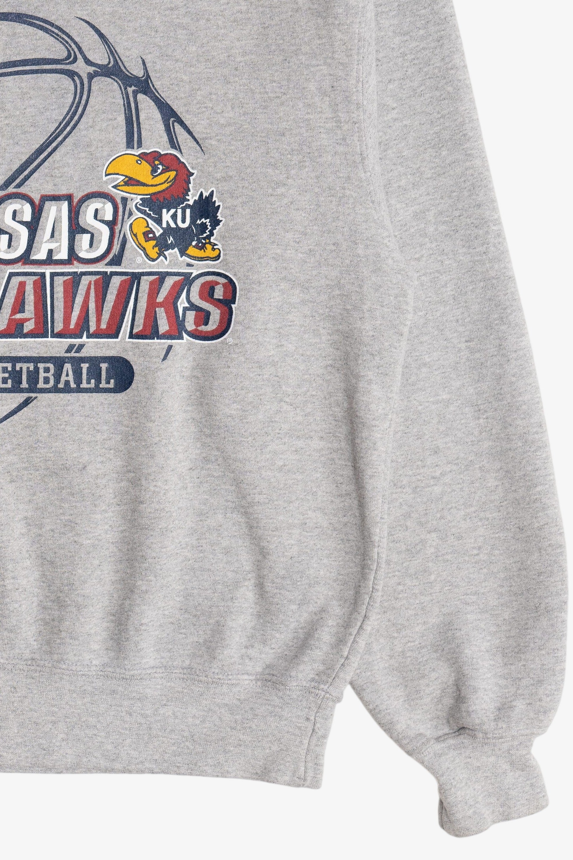 Vintage "Kansas Jayhawks Basketball" University Of Kansas College Sweatshirt (2000s)