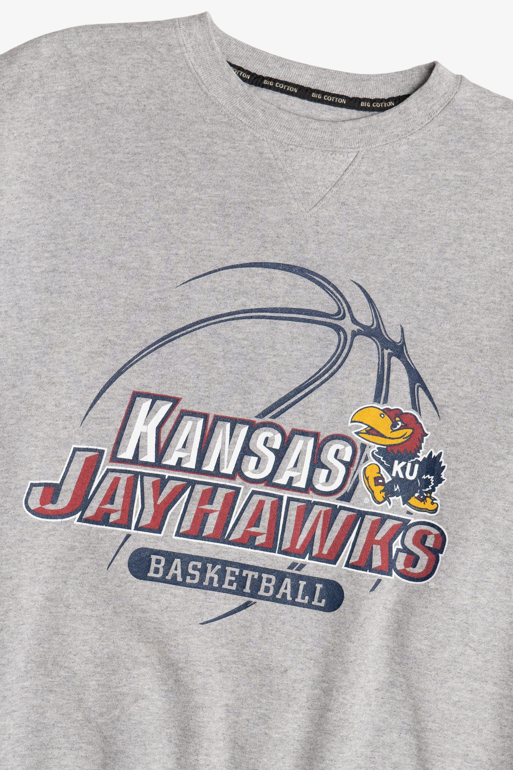 Vintage "Kansas Jayhawks Basketball" University Of Kansas College Sweatshirt (2000s)