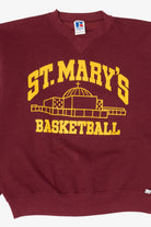 Vintage Burgundy St. Mary's Basketball Sweatshirt (1990s)