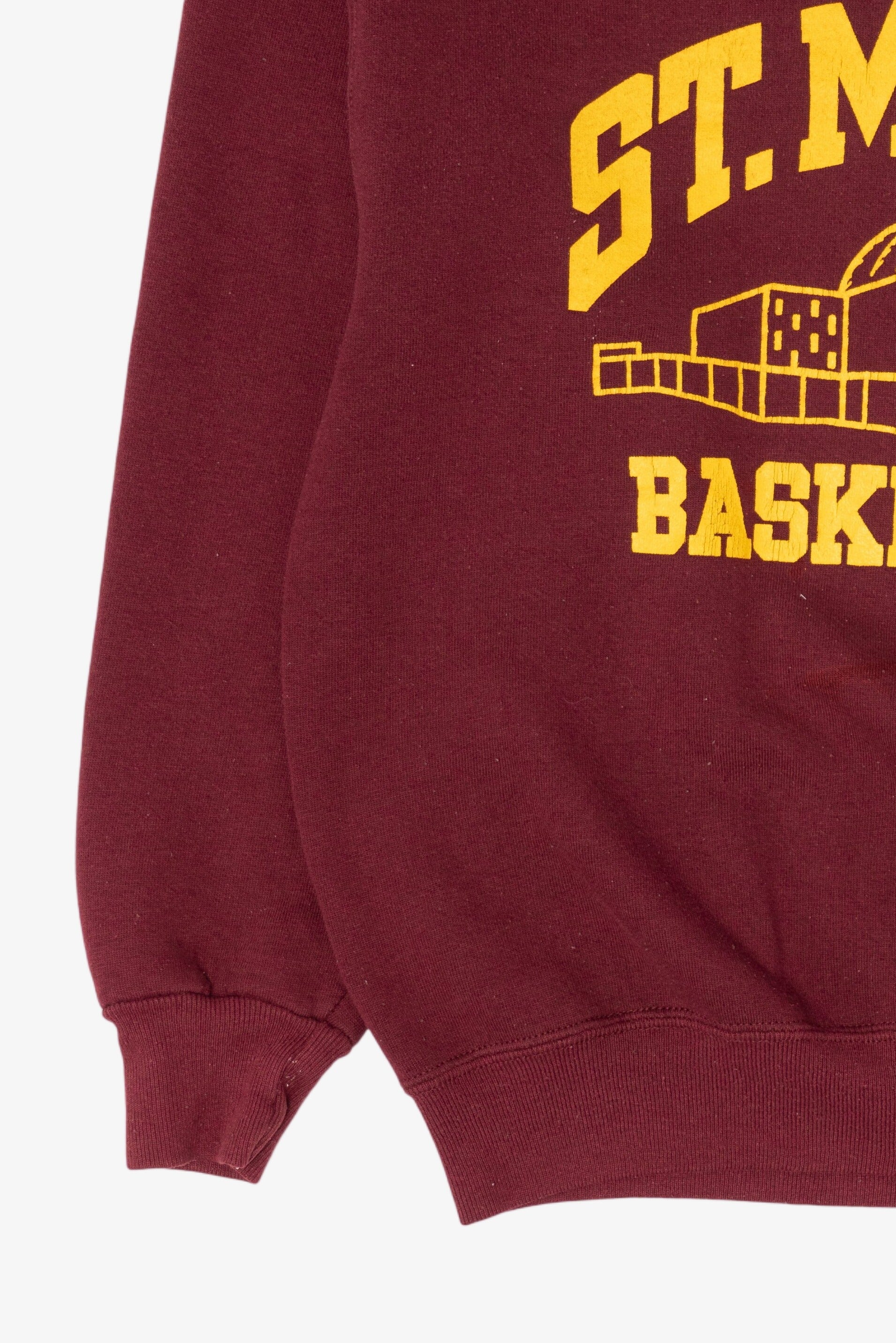 Vintage Burgundy St. Mary's Basketball Sweatshirt (1990s)