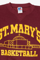 Vintage Burgundy St. Mary's Basketball Sweatshirt (1990s)