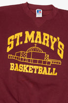 Vintage Burgundy St. Mary's Basketball Sweatshirt (1990s)