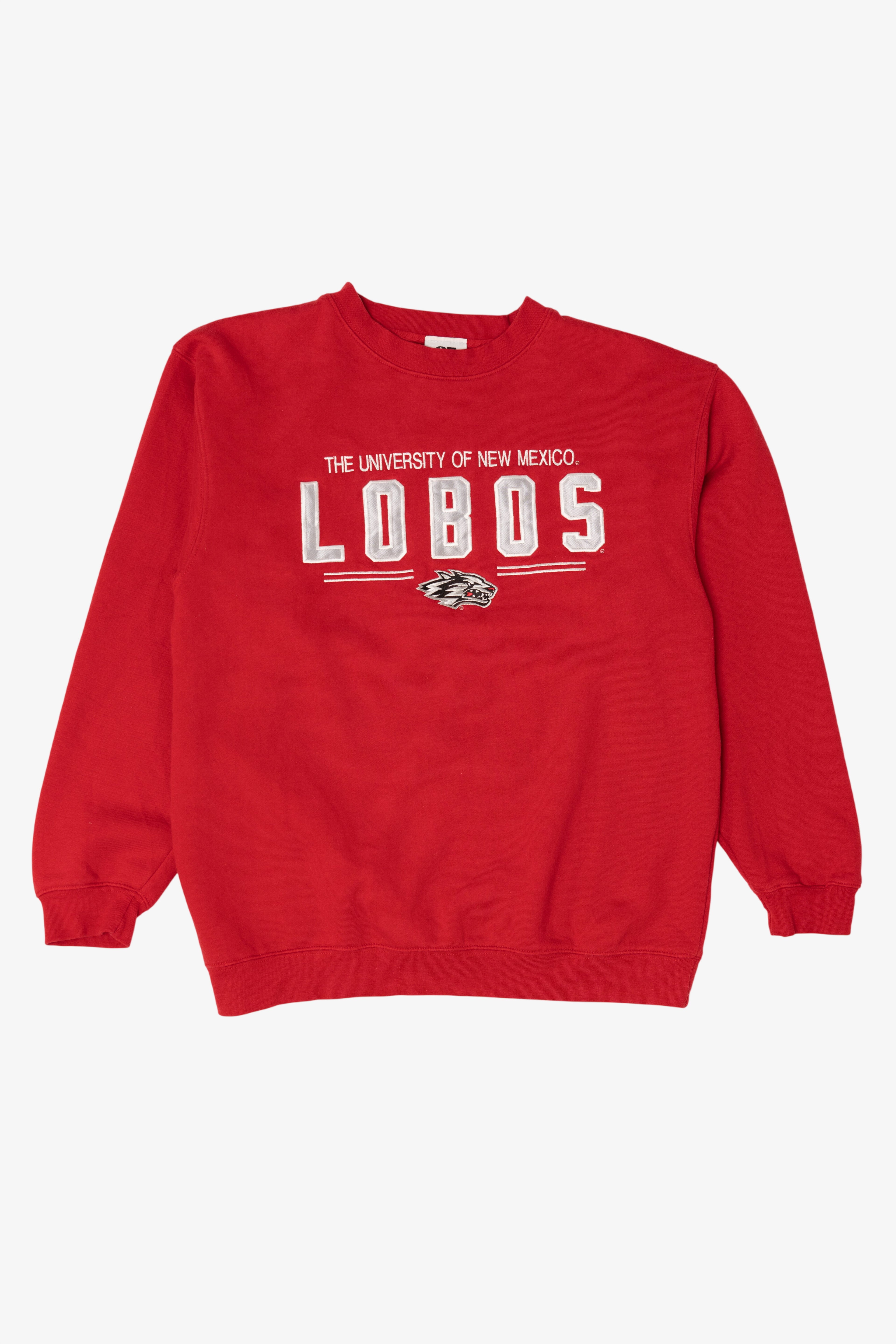 Vintage Red University Of New Mexico Lobos Sweatshirt (1990s)