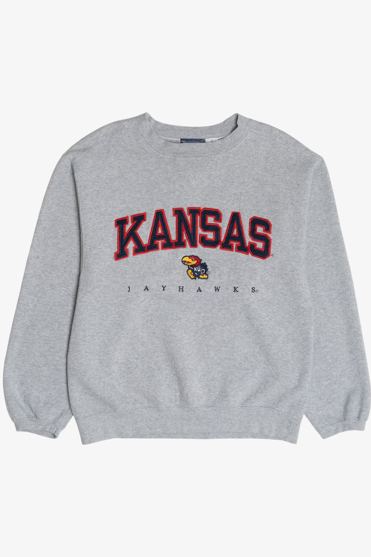 Vintage Kansas Jayhawks Embroidered Mascot College Sweatshirt (2000s)