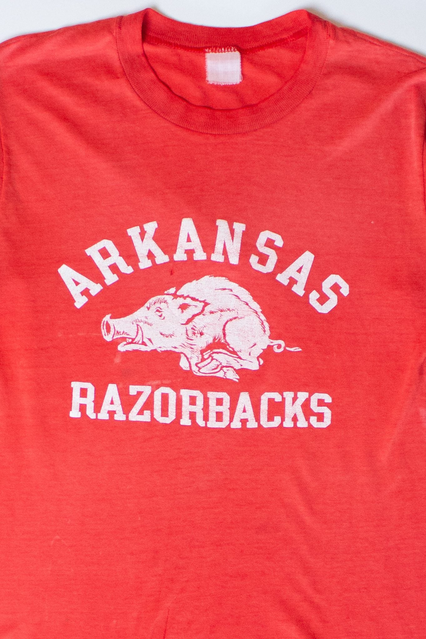 Vintage Paper Thin Arkansas Razorbacks T-Shirt (1980s)
