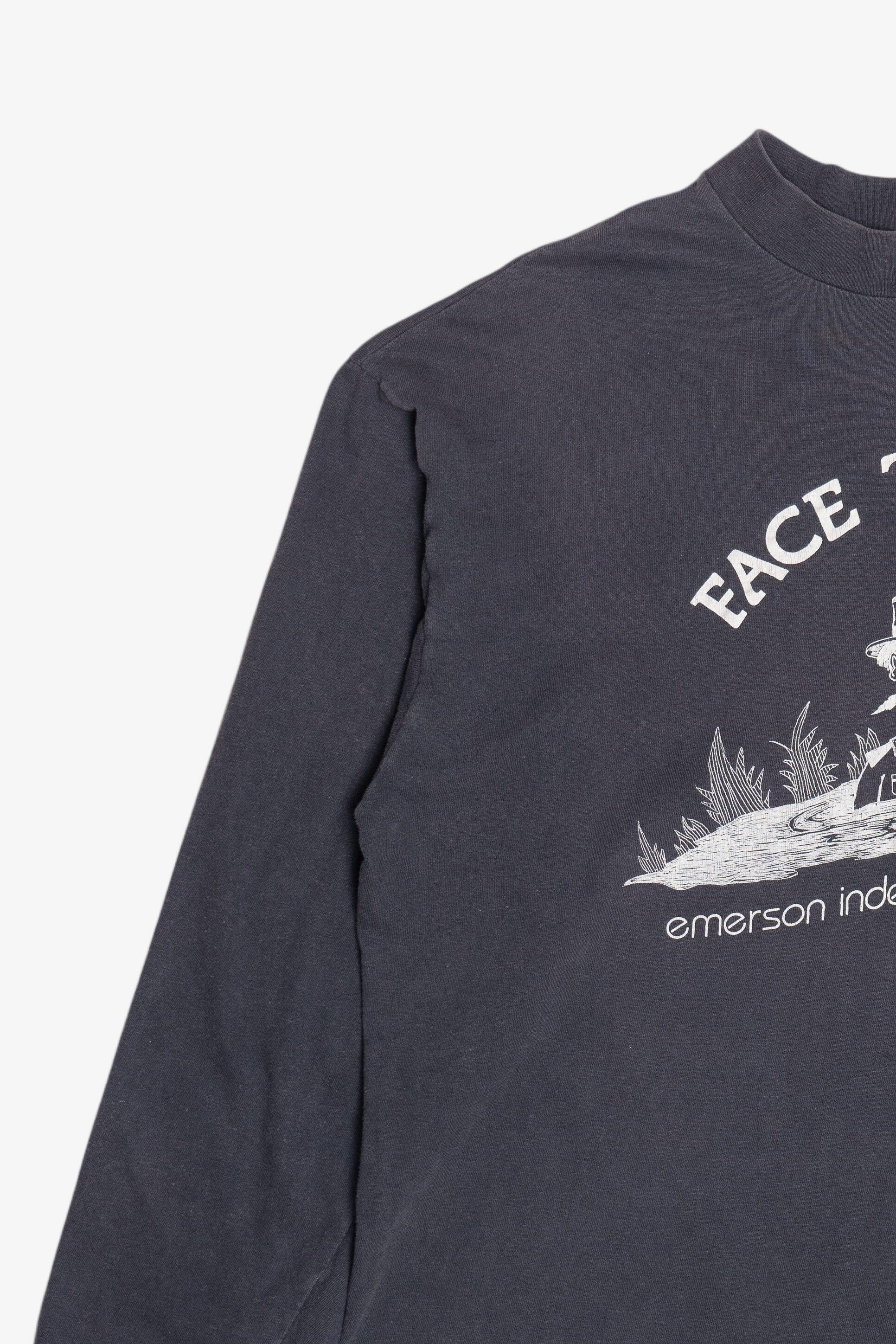 Vintage "Face The Day" "Emerson Independent Video" "Talent" Long Sleeve T-Shirt (1990s)