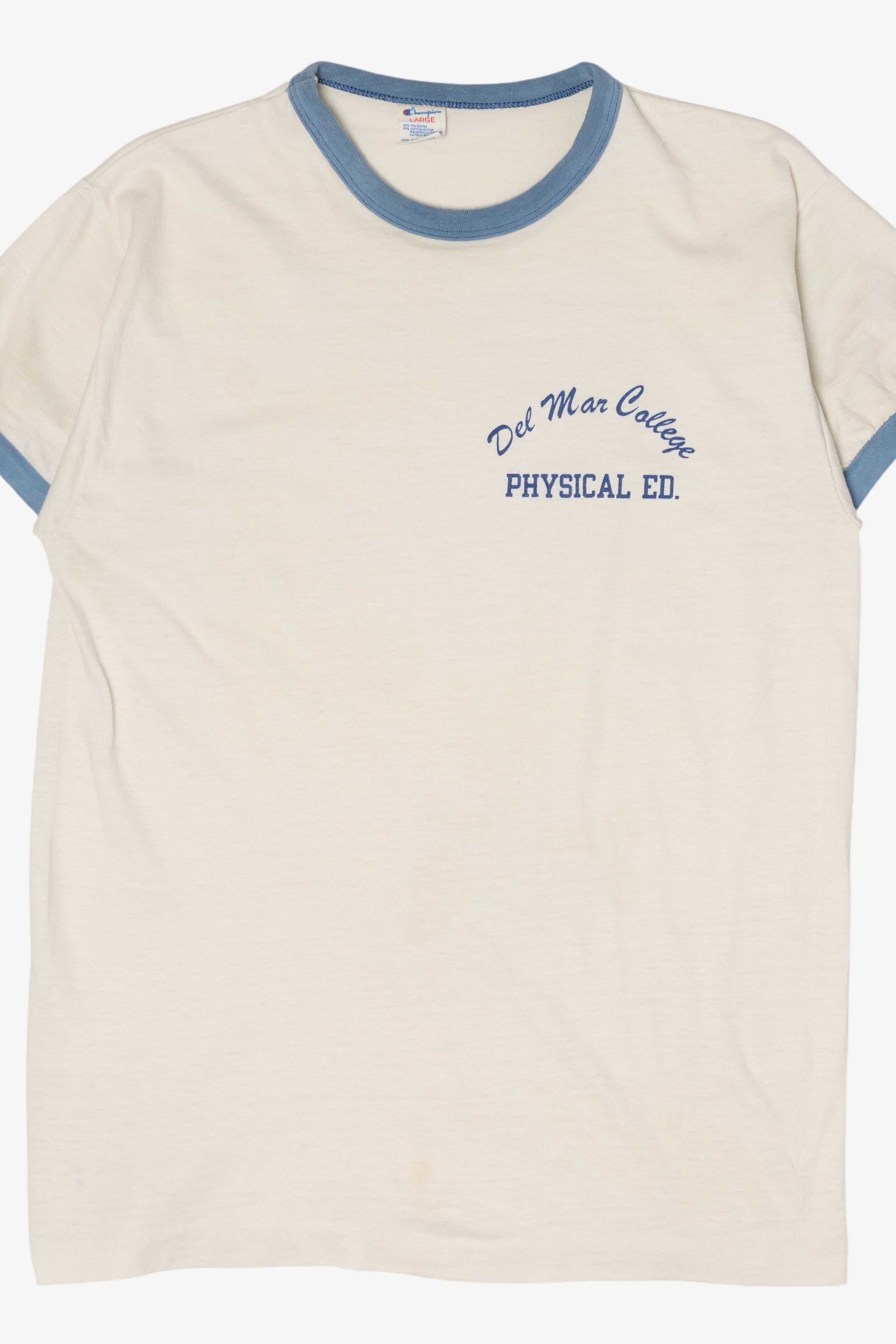 Vintage Del Mar College Physical Education Champion Ringer T-Shirt (1990s)