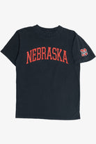 Nebraska Huskers Embroidered Patch Faded T-Shirt (2010s)