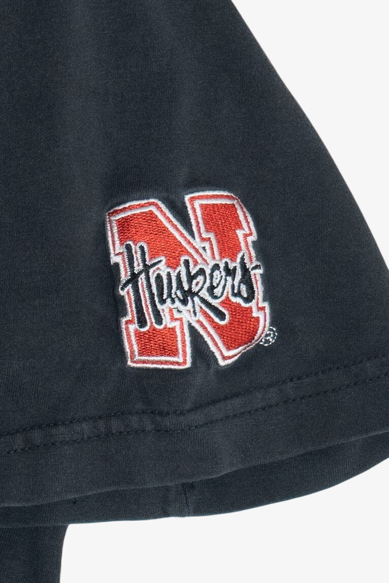 Nebraska Huskers Embroidered Patch Faded T-Shirt (2010s)
