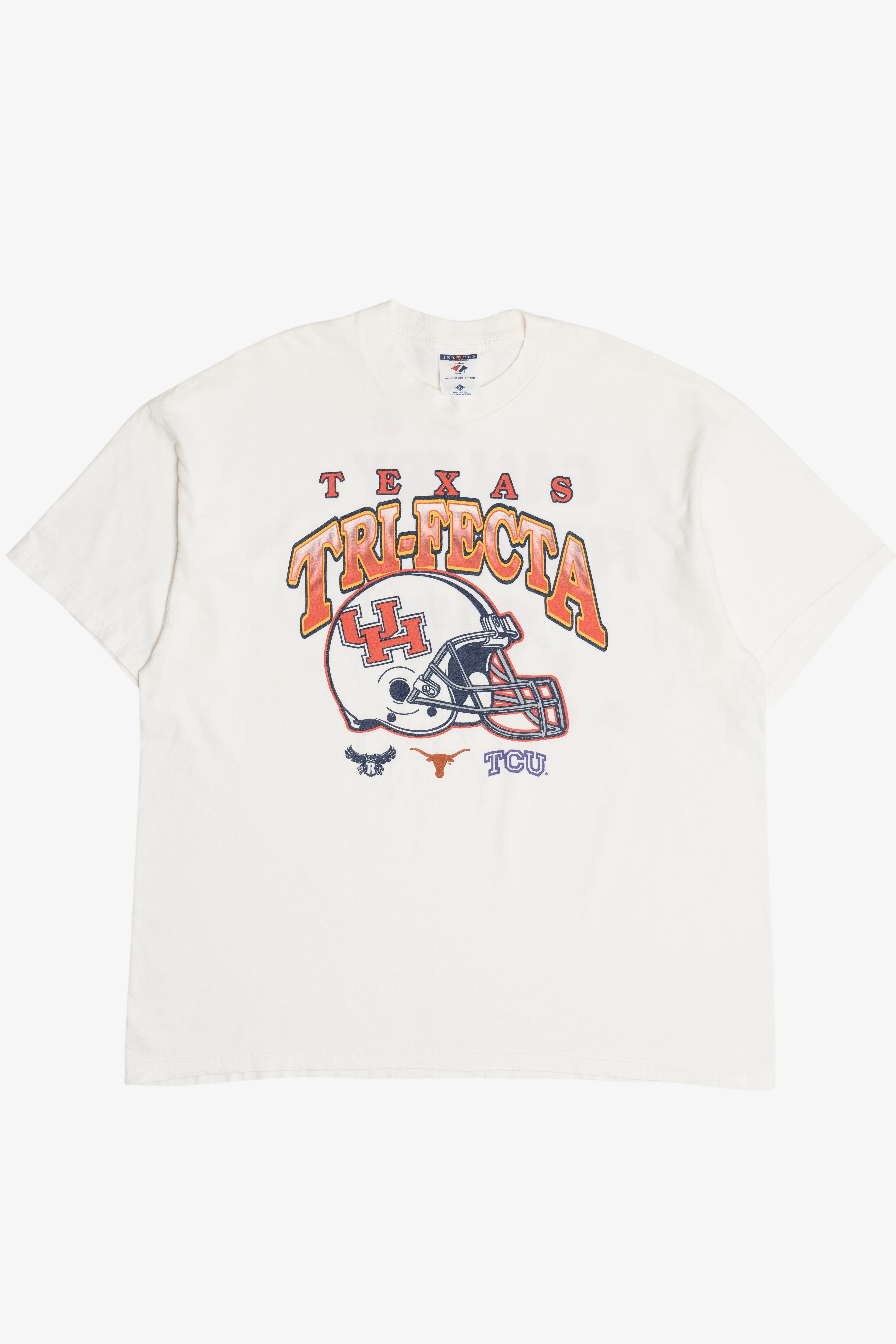 Vintage "Texas Trifecta" Texas University Football Teams College T-Shirt (2000s)