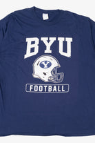 Navy Blue Brigham Young University Football T-Shirt (2010s)