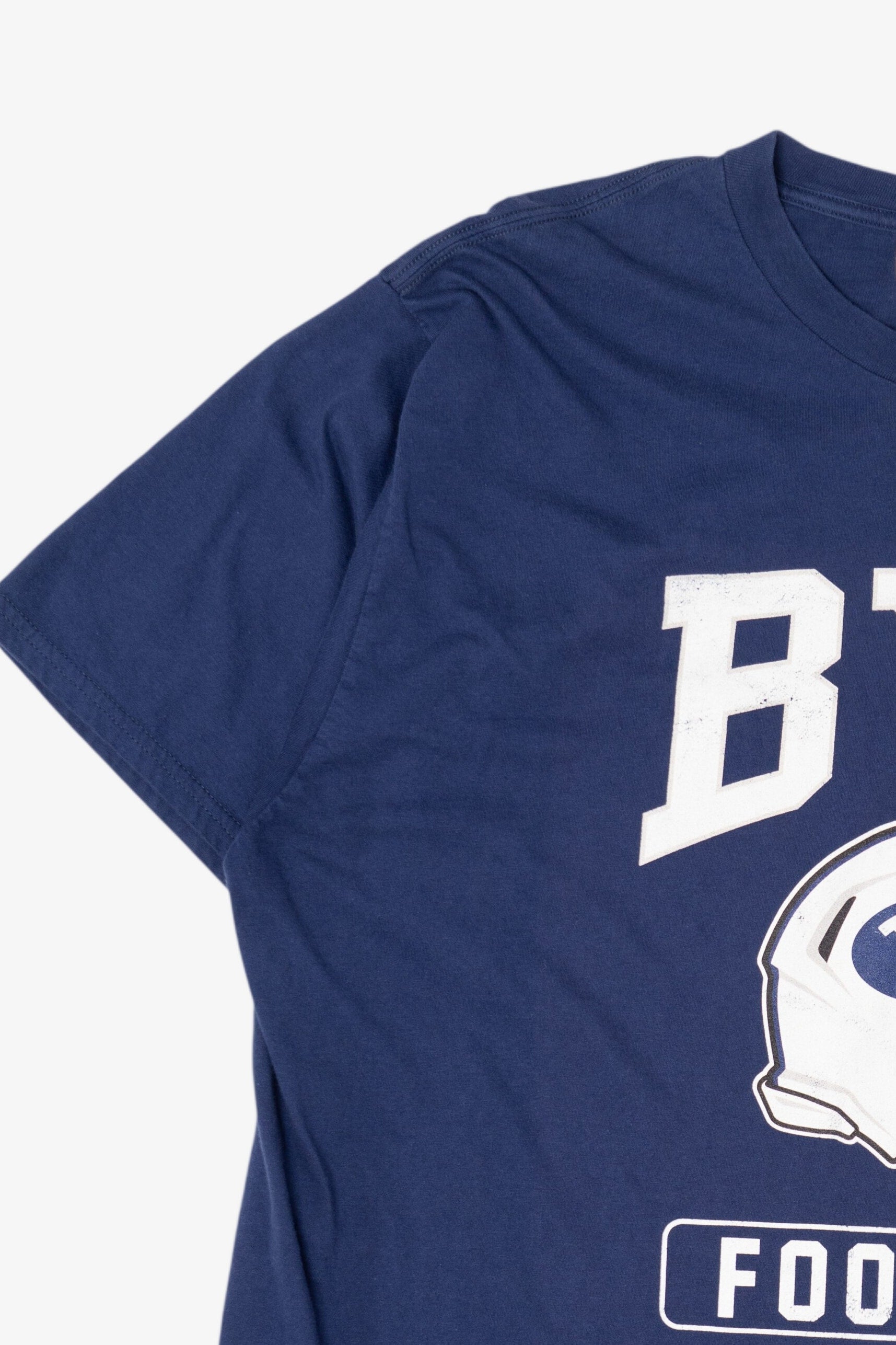 Navy Blue Brigham Young University Football T-Shirt (2010s)