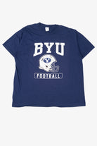 Navy Blue Brigham Young University Football T-Shirt (2010s)