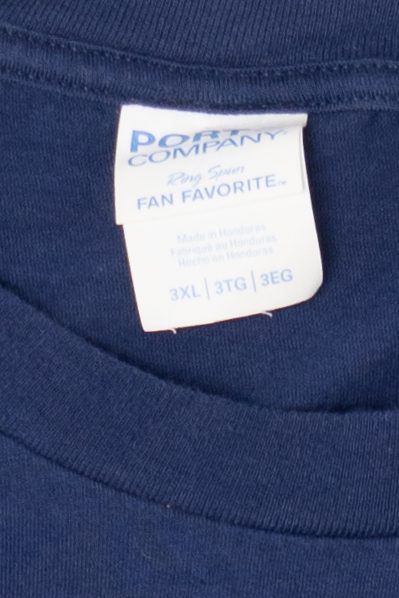 Navy Blue Brigham Young University Football T-Shirt (2010s)