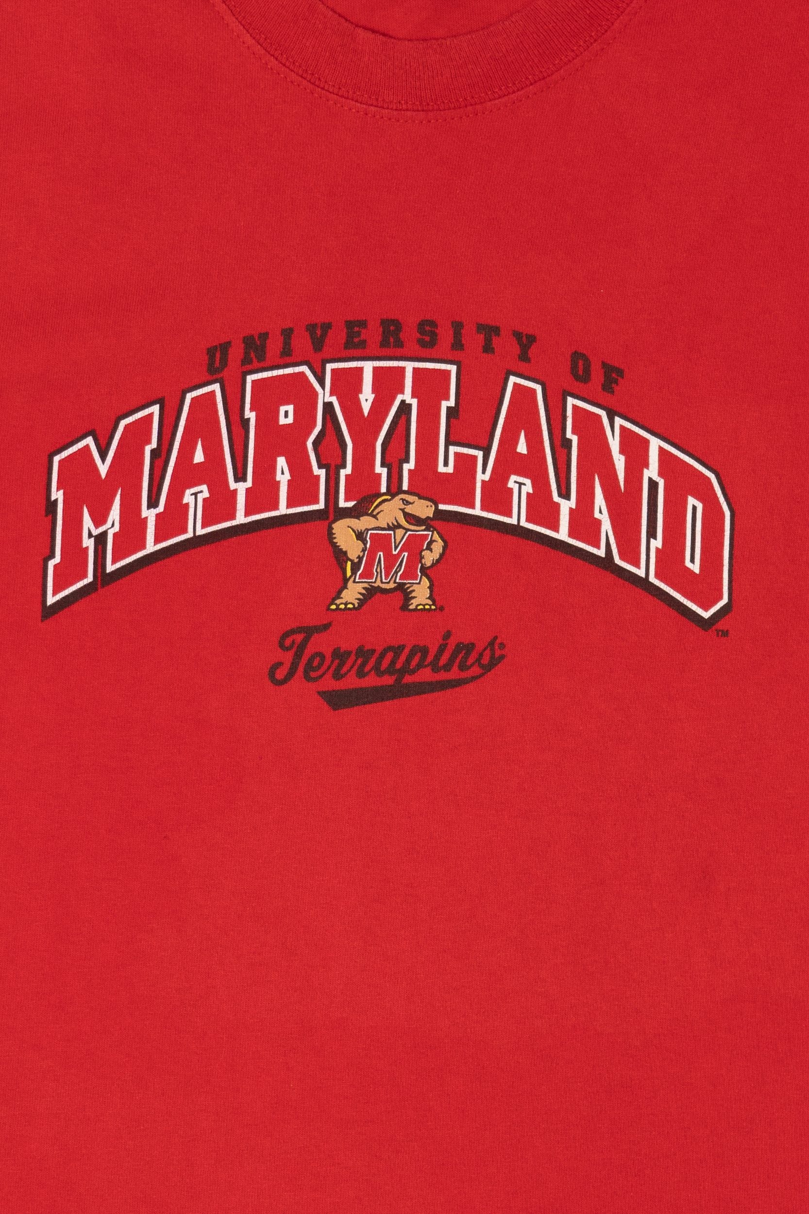 Vintage Red University Of Maryland Terrapins T-Shirt (1990s)