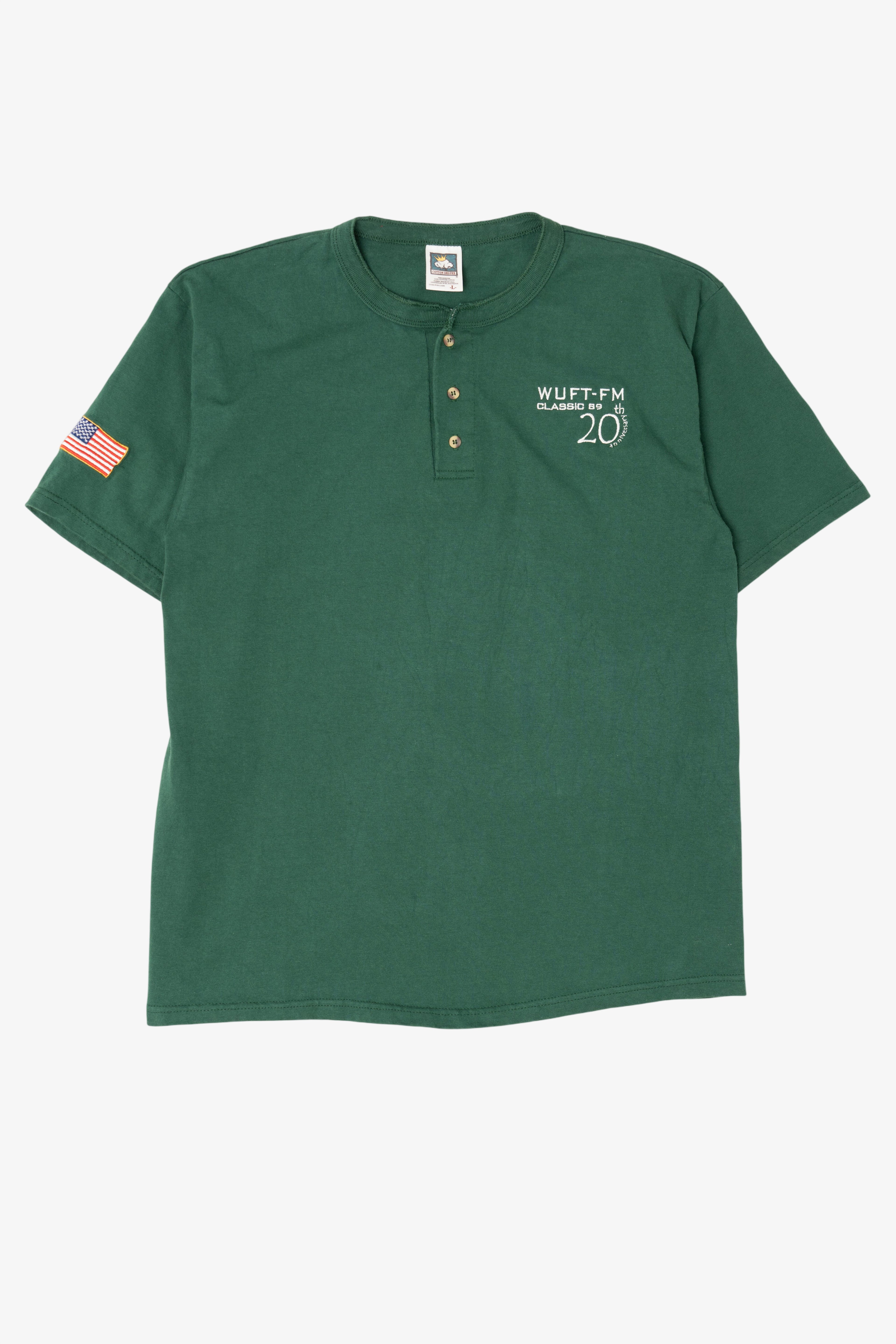 Vintage Dark Green WUFT-FM Classic 89 20th Anniversary Polo Shirt (2000s)