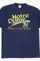 Vintage Navy Blue Notre Dame Fighting Irish T-Shirt (1990s)