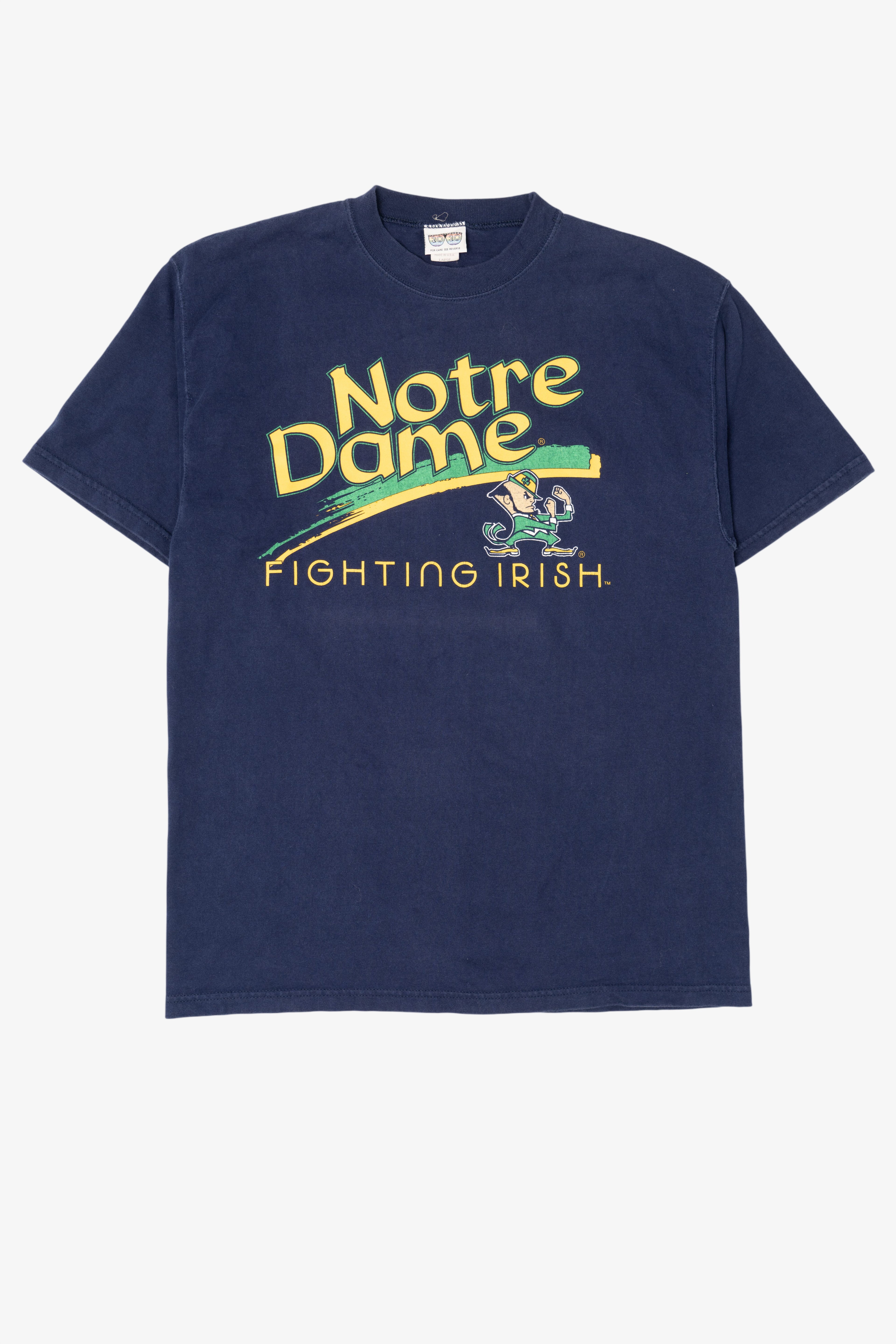 Vintage Navy Blue Notre Dame Fighting Irish T-Shirt (1990s)