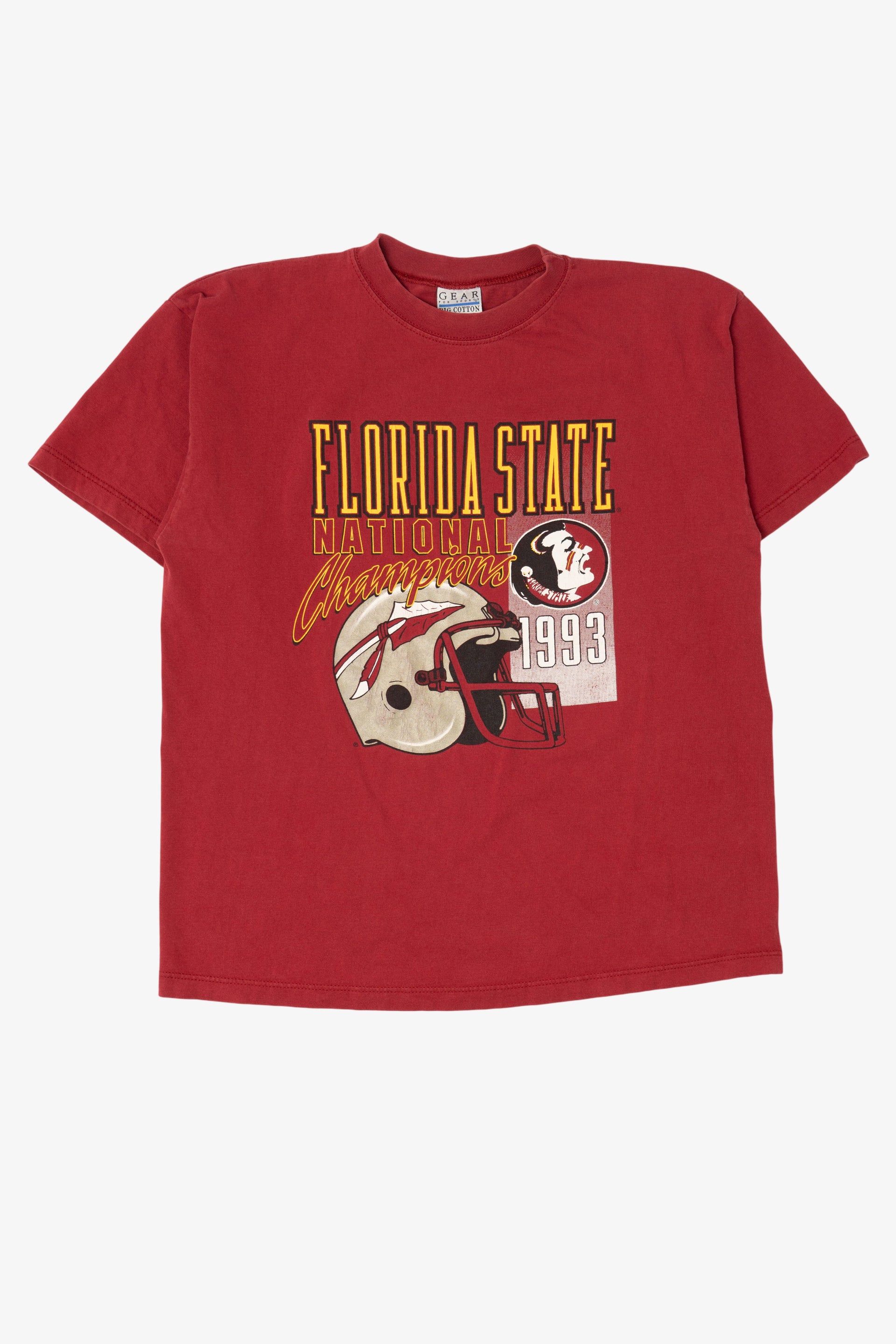 Vintage Red Florida State National Champions 1993 T-Shirt (1990s)