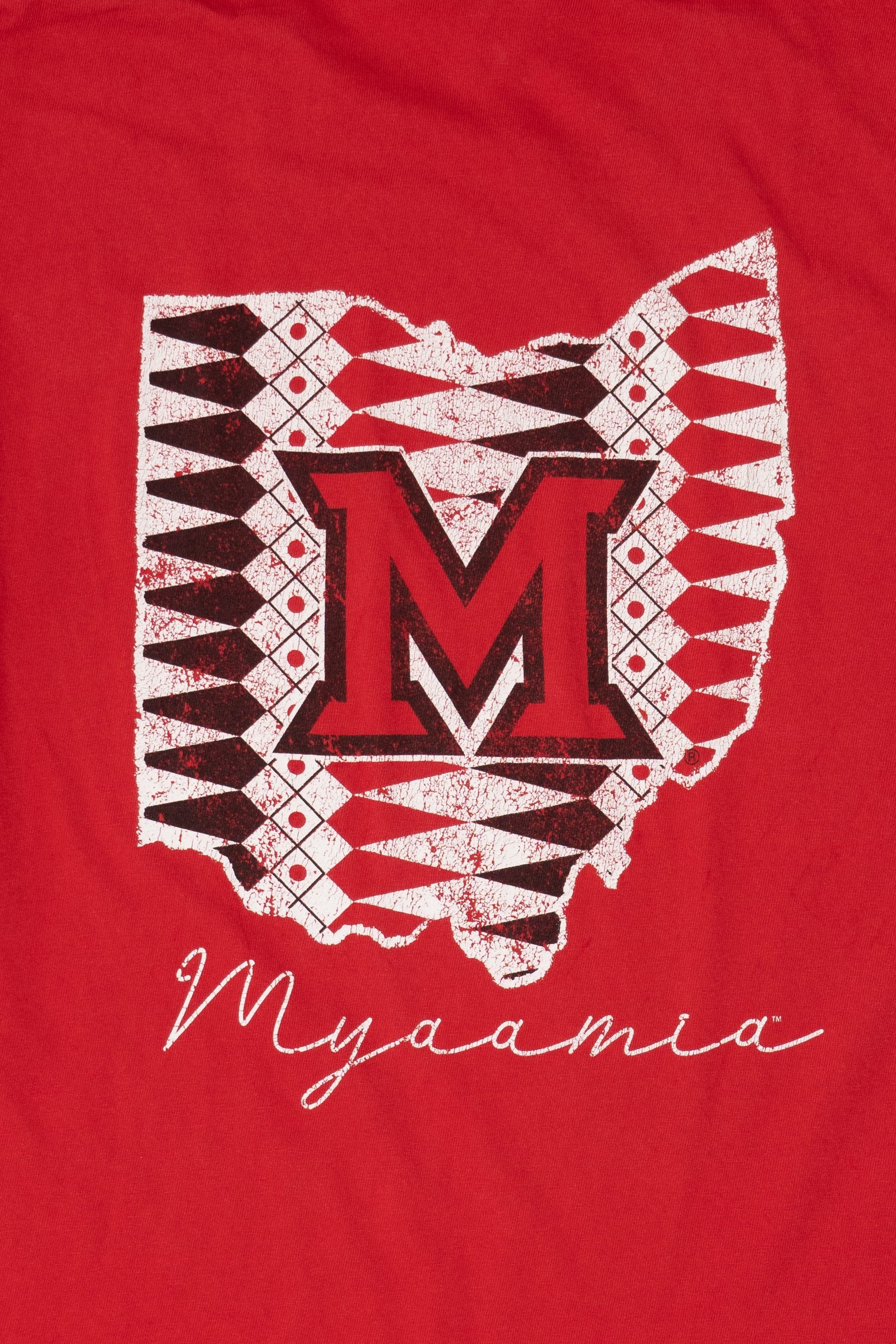 Red Miami University Myaamia T-Shirt (2010s)