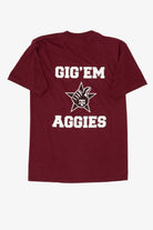 Vintage Burgundy Texas A&M "Gig'em Aggies" T-Shirt (2000s)