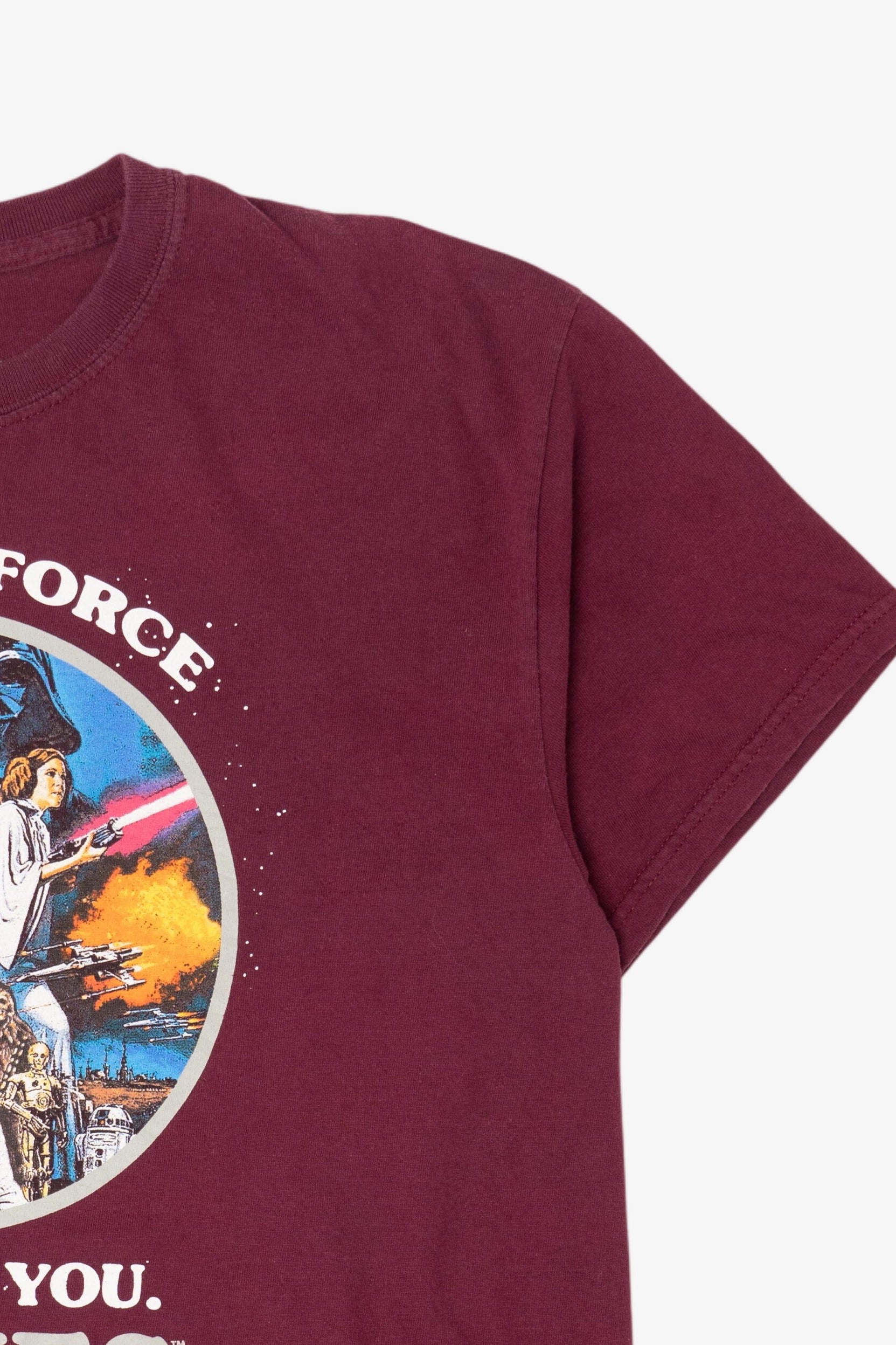 Burgundy Star Wars "May The Force Be With You Aggies" T-Shirt (2020s)
