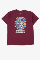 Burgundy Star Wars "May The Force Be With You Aggies" T-Shirt (2020s)
