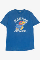Vintage "Kansas Jayhawks" University of Kansas Mascot T-Shirt (1980s)