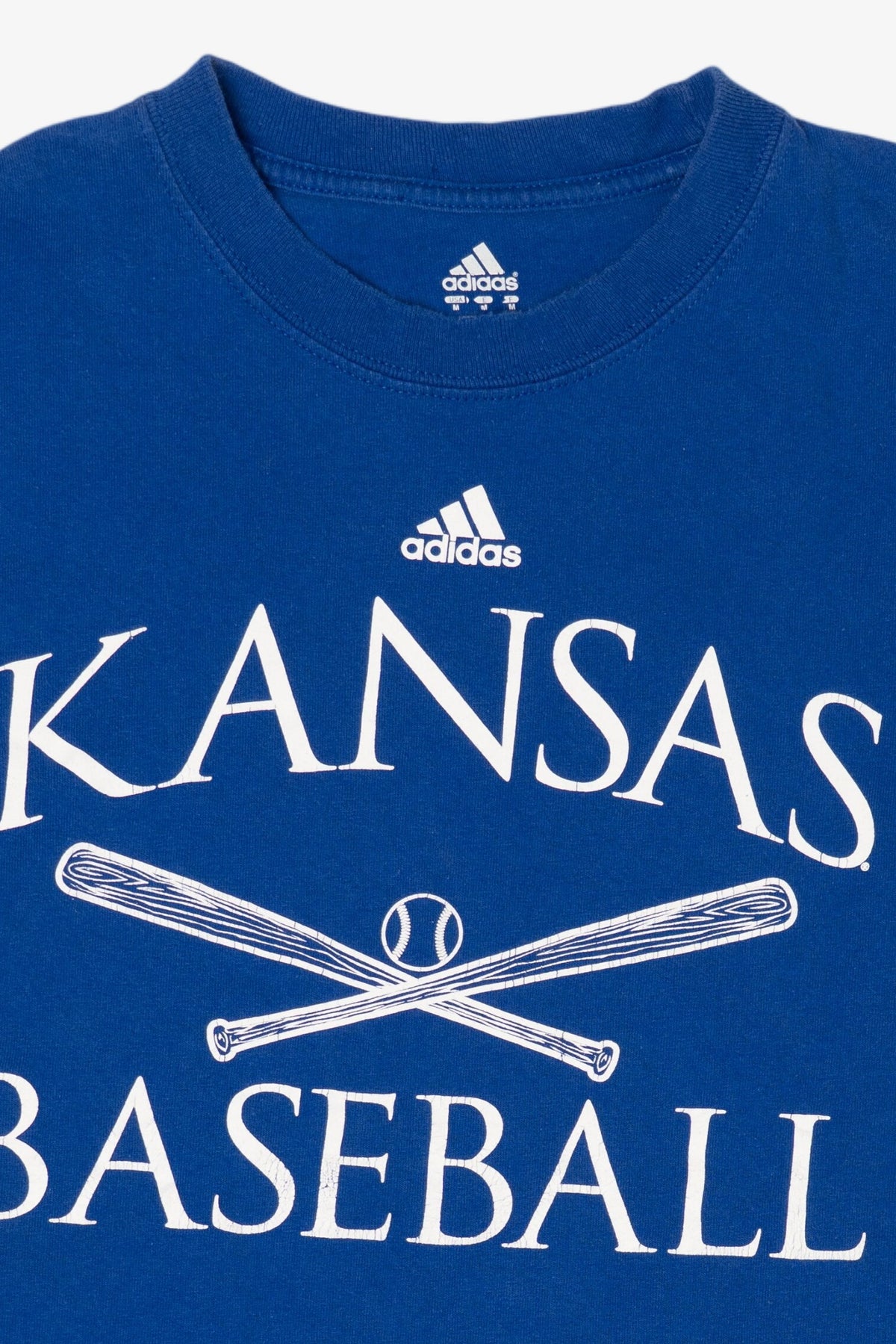 Blue Adidas Kansas Baseball T-Shirt (2010s)