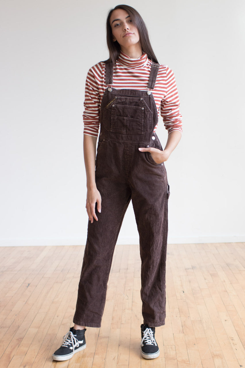 Brown Corduroy Overalls