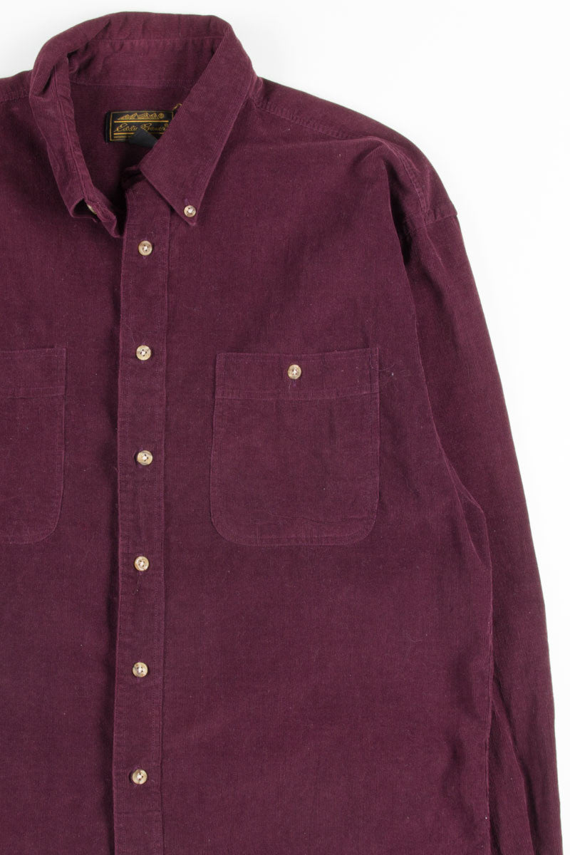 Burgundy Eddie Bauer Vintage Corduroy Shirt