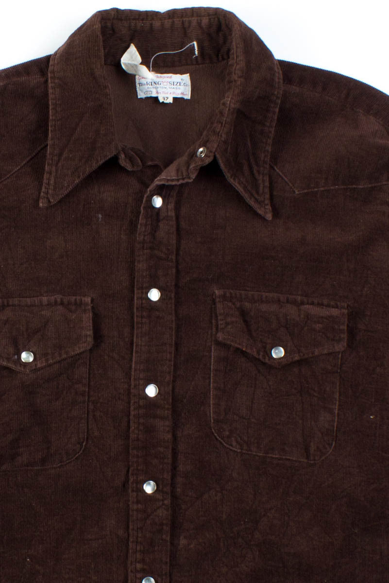Brown Vintage Corduroy Shirt 2