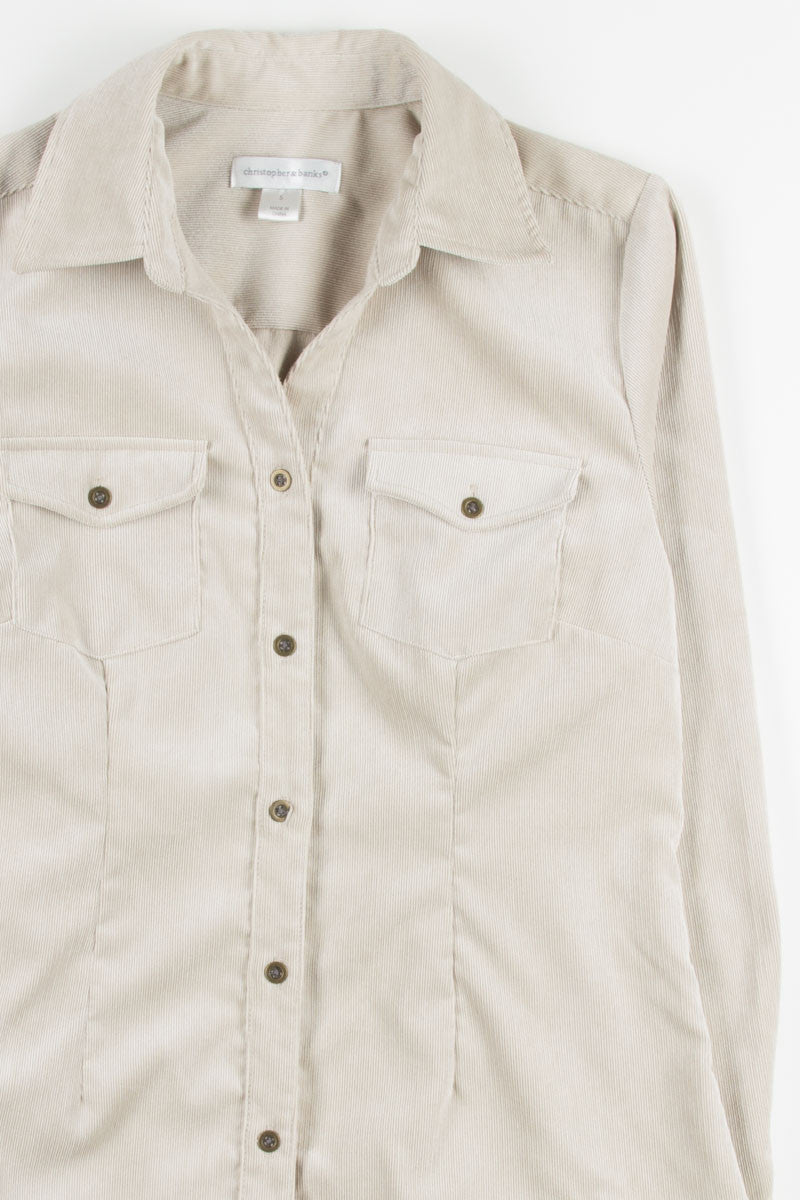 Cream Vintage Corduroy Shirt