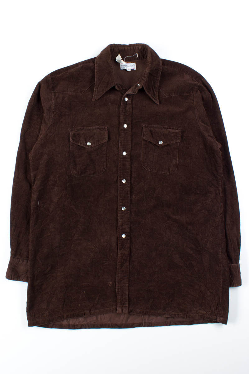 Brown Vintage Corduroy Shirt 2