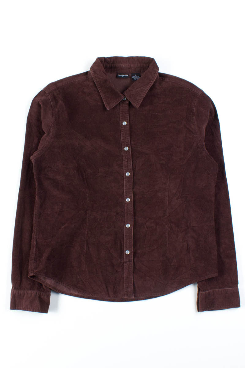 Brown Vintage Corduroy Shirt 3
