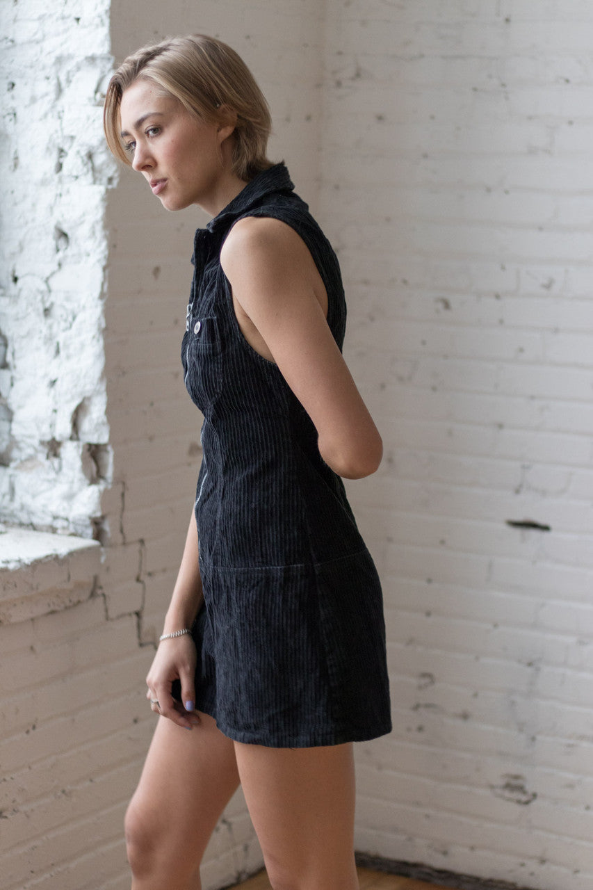 Black Drop Waist Corduroy Dress Ragstock Black Drop Waist Corduroy Dress Ragstock