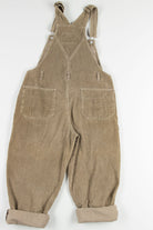 Tan Zip Front Vintage Corduroy Overalls